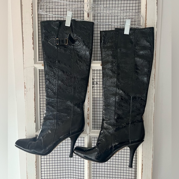 Vintage Jimmy Choo Black Patent Leather Tall Boot - Picture 8 of 8